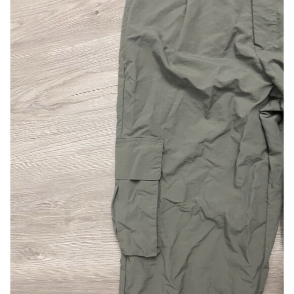 WILO THE LABEL Womens Pants Olive Green Parachute Cargo Jogger Athleisure medium - Picture 4 of 8